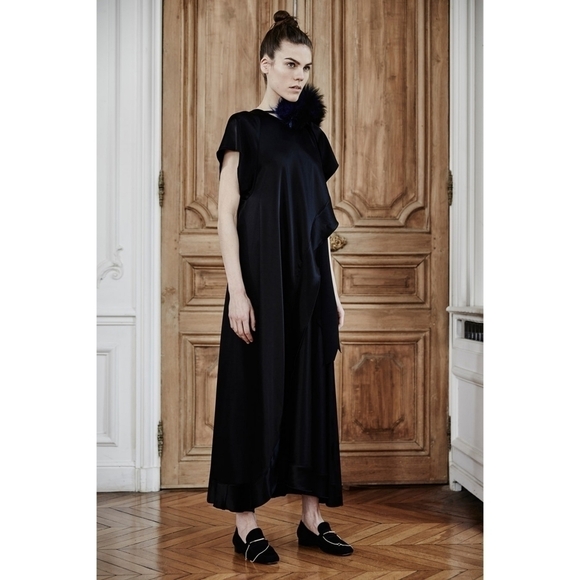 Ellery Long Black Two Way Crepe Maxi Dress - Picture 1 of 4